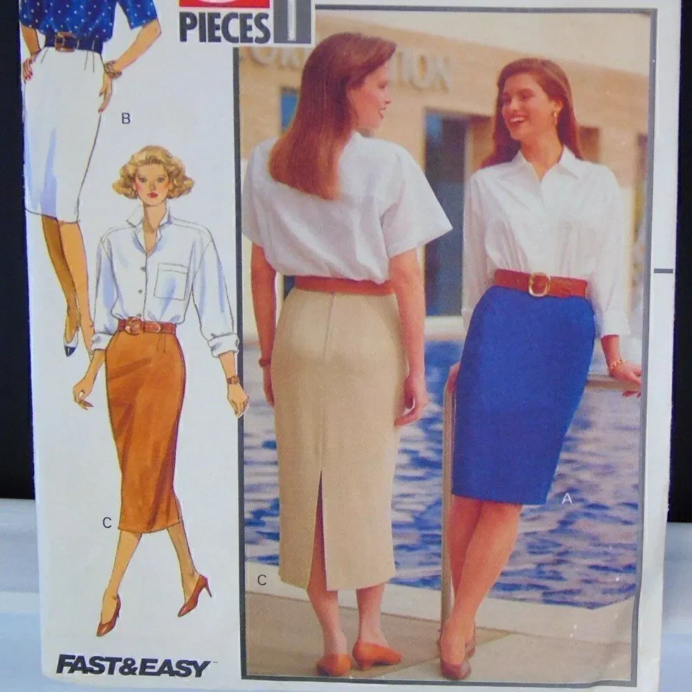 1990 Vintage Butterick 4869 Misses Skirt Pattern